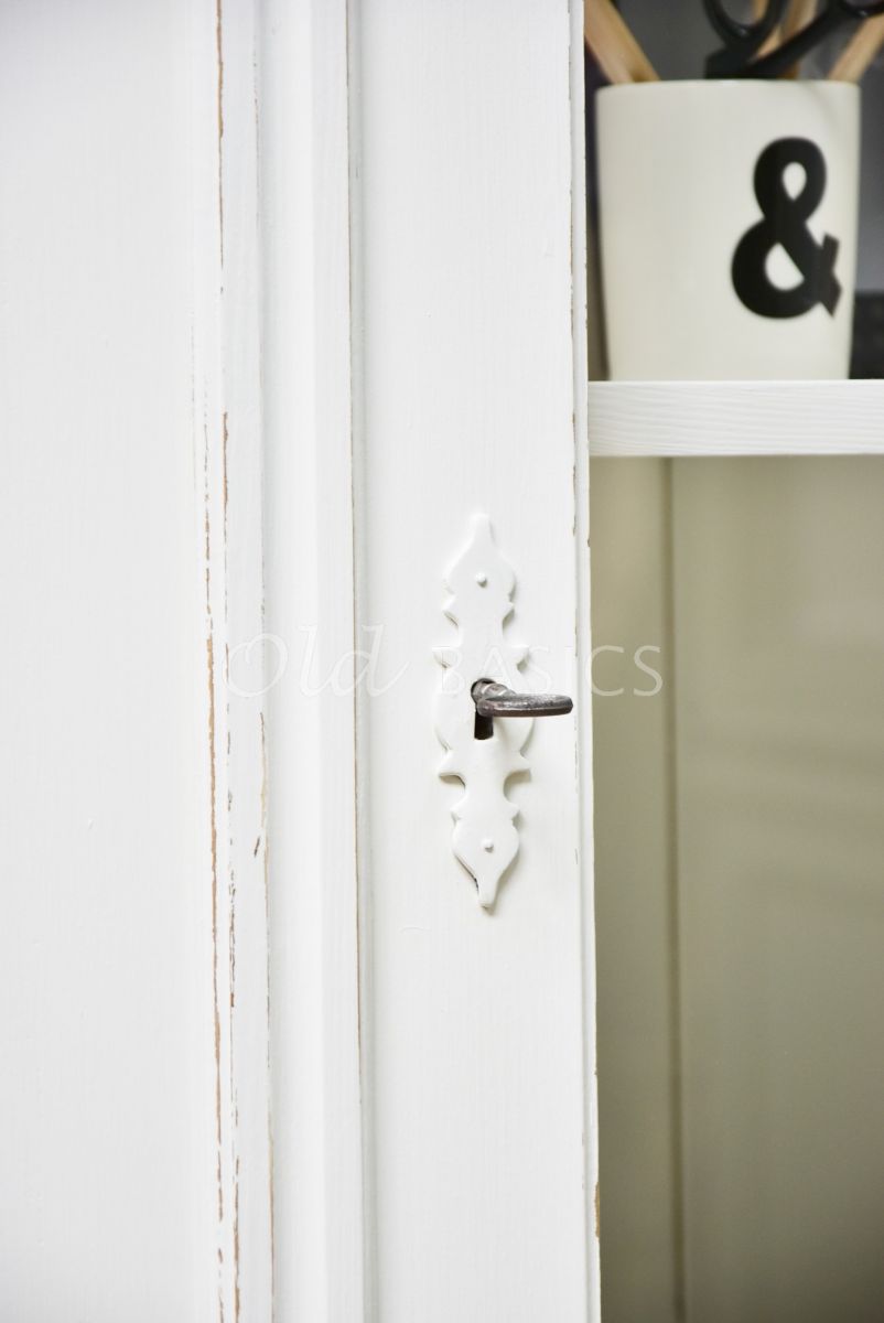 Detail van Vitrinekast Artistique, 2 deuren, RAL9010, wit, materiaal hout